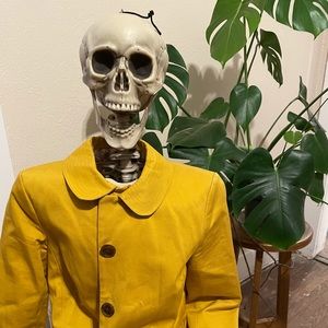 Banana Republic yellow Peter Pan collar coat